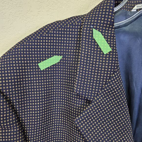 VTG Zanieri Lanificio Cessilstrona Wool Sport Coat Mens 38L Houndstooth Blazer - Picture 4 of 16